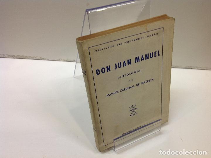 Libros: DON JUAN MANUEL ANTOLOGIA MANUEL CARDENAL DE IRACHETA - Foto 1