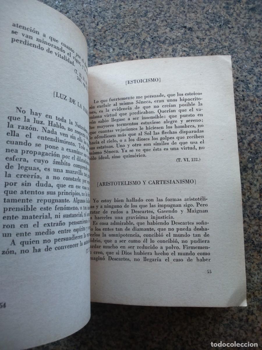 Libros: PADRE JERONIMO FEIJOO -- ANTOLOGIA -- TOMO 1 -- EDICIONES FE 1942 -- - Foto 2