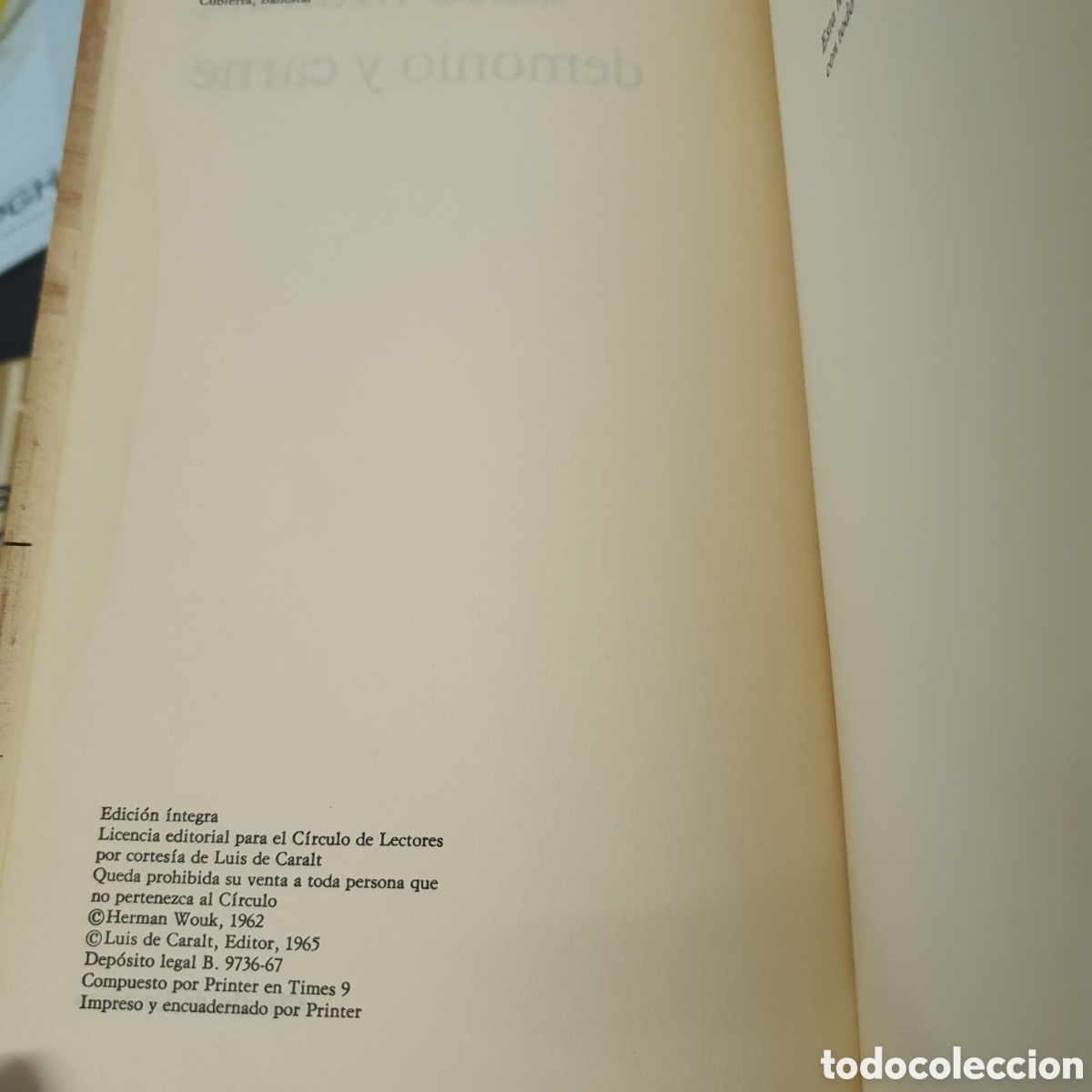 Libros: Mundo demonio y carne de Herman Wouk - Foto 3