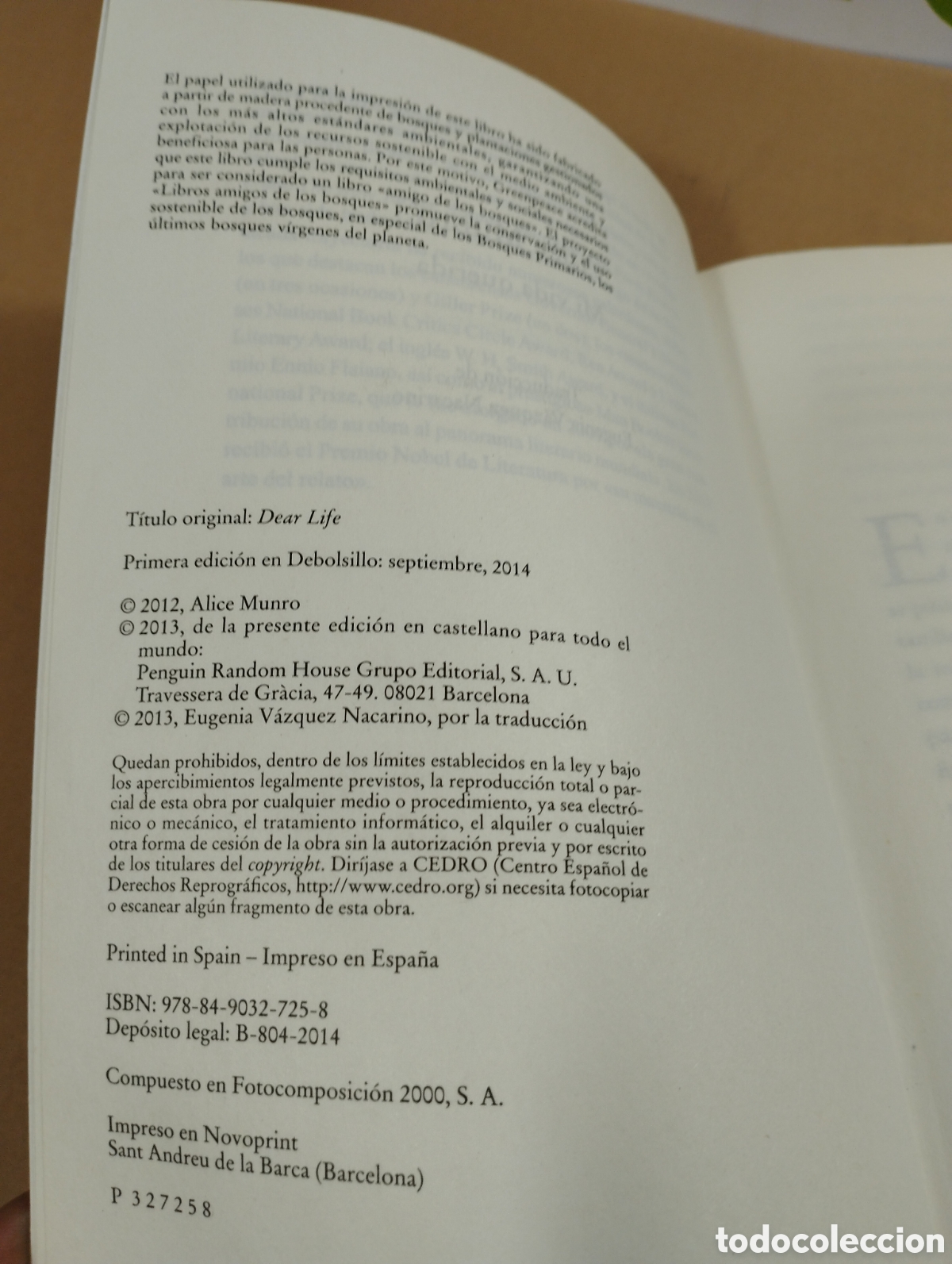 Libros: Alice Munro. Mi vida quer&iacute;da. Debolsillo. - Foto 4