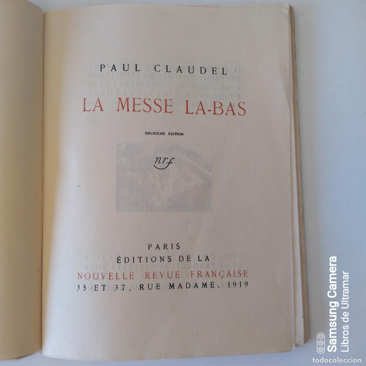 Libros: la messe la-bas. - Claudel, Paul. - Foto 2