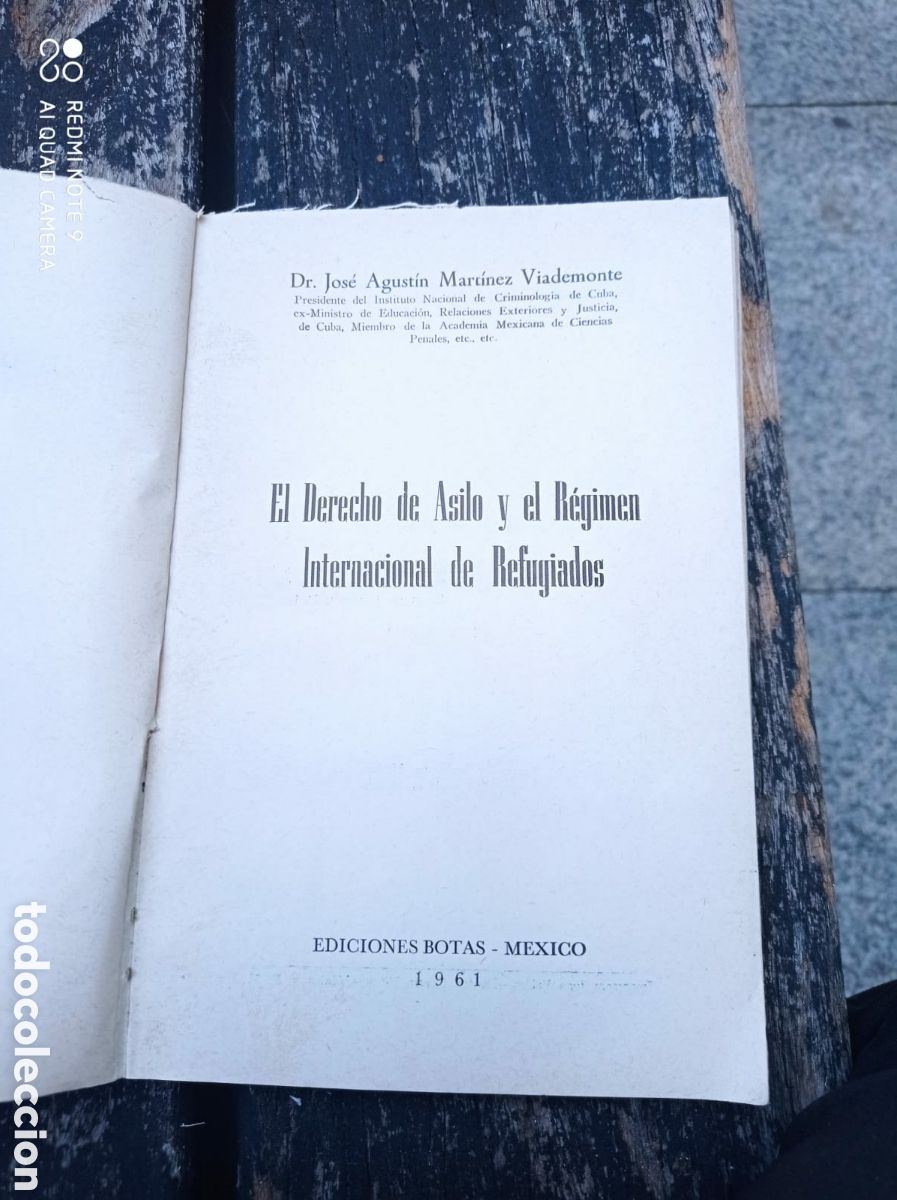 Libros: EL DERECHO DE ASILO Y EL R&Eacute;GIMEN INTERNACIONAL DE REFUGIADOS - Foto 2