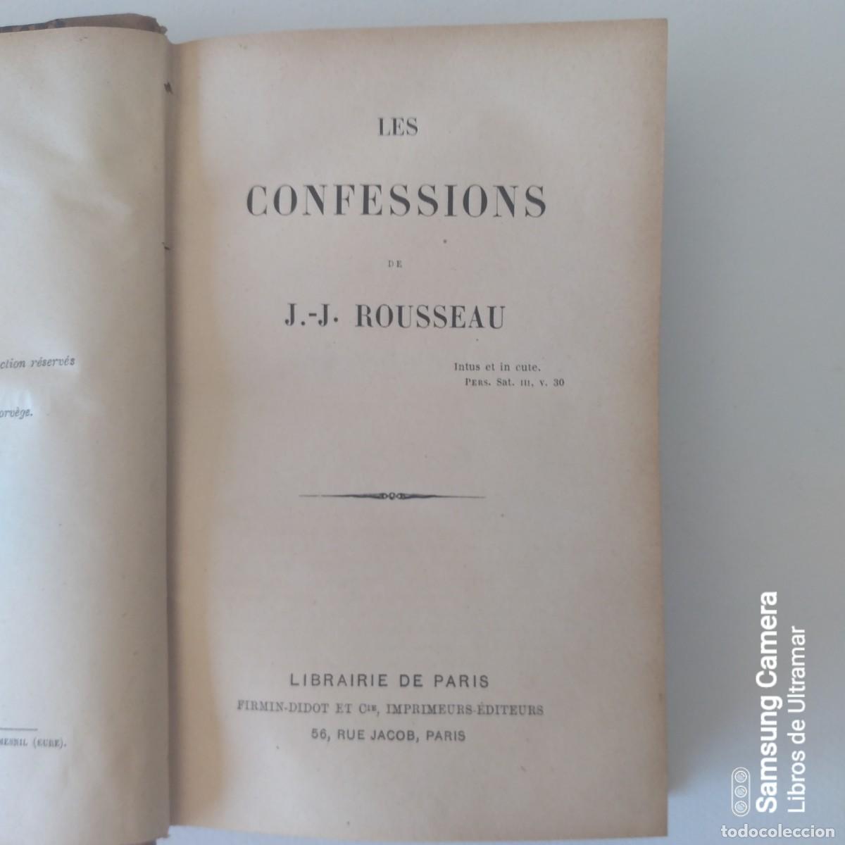 Libros: Les confessions. - Rousseau, J. J. - Foto 3