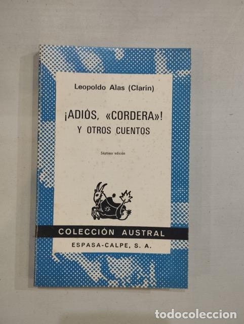 Libros: Leopoldo Alas Clar&iacute;n - &iexcl;Adi&oacute;s, Cordera! y otros cuentos - Foto 1