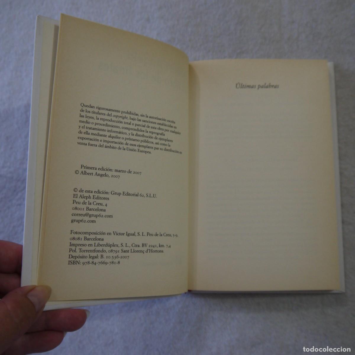 Libros: EL LIBRO DE LOS FINALES - ALBERT ANGELO - EL ALEPH EDITORES - 2007 - 1.&ordf; EDICI&Oacute;N - Foto 5