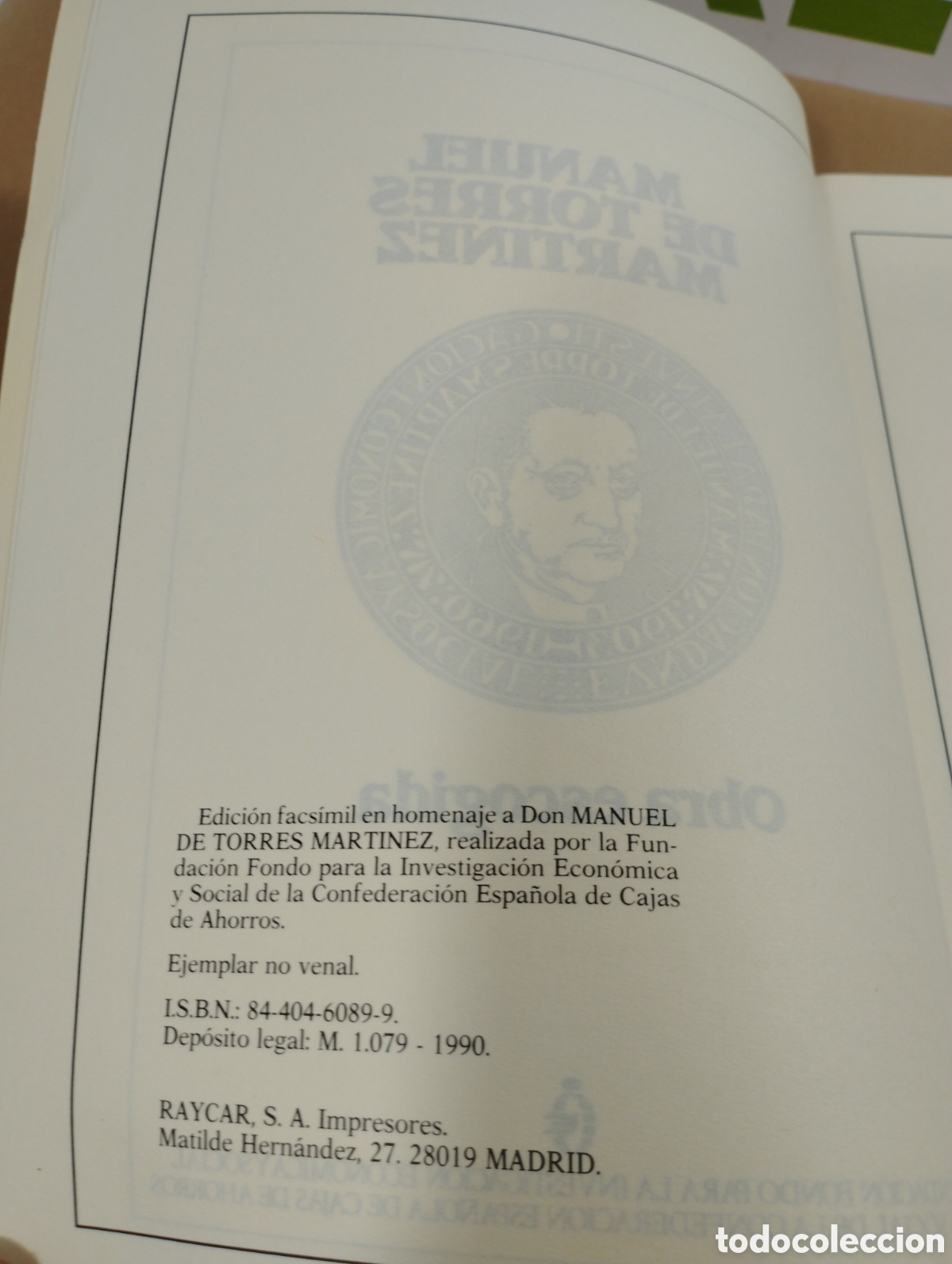 Libros: Manuel de torres Mart&iacute;nez. Obra escogida. - Foto 3