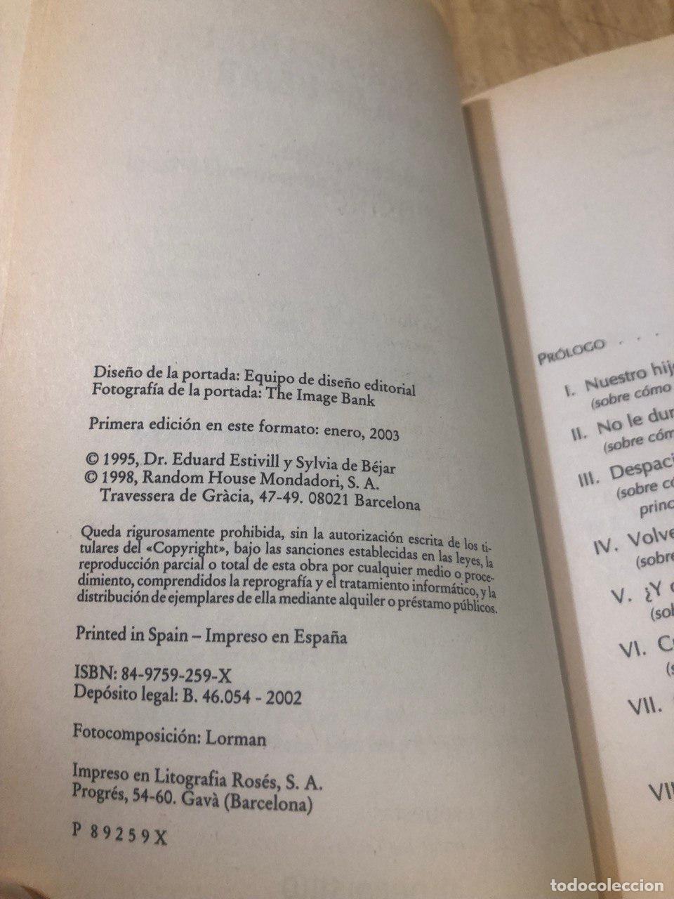 Libros: Du&eacute;rmete, ni&ntilde;o - Dr. Eduard Estivill y Sylvia de B&eacute;jar - Foto 3