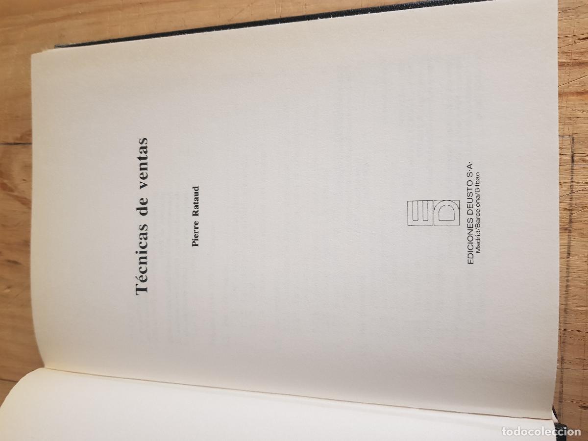 Libros: T&eacute;cnicas de venta - P. Rataud - Foto 3