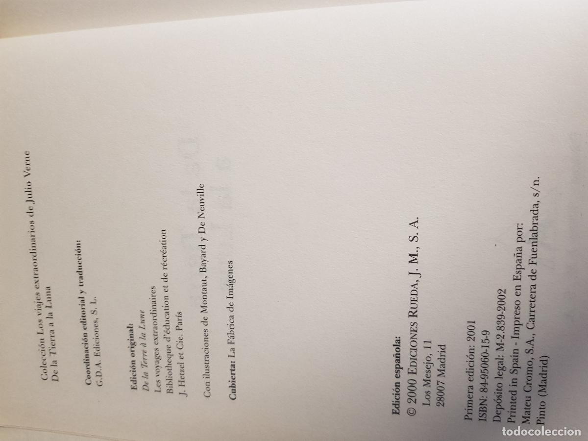 Libros: De la tierra a la luna - Julio Verne - Foto 3