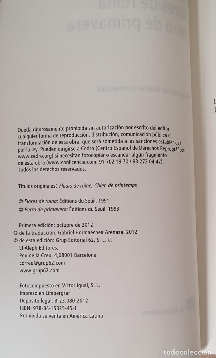Libros: FLORES DE RUINA PERRO DE PRIMAVERA - Modiano, Patrick - Foto 3