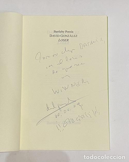 Libros: GONZ&Aacute;LEZ, David - Loser. - Foto 1
