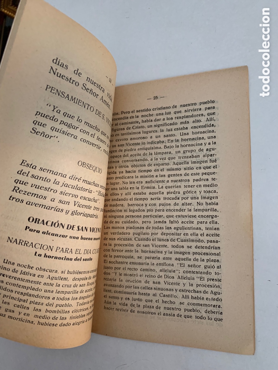 Libros: Novena de San Vicente Ferrer Agullent 1944 - Foto 4