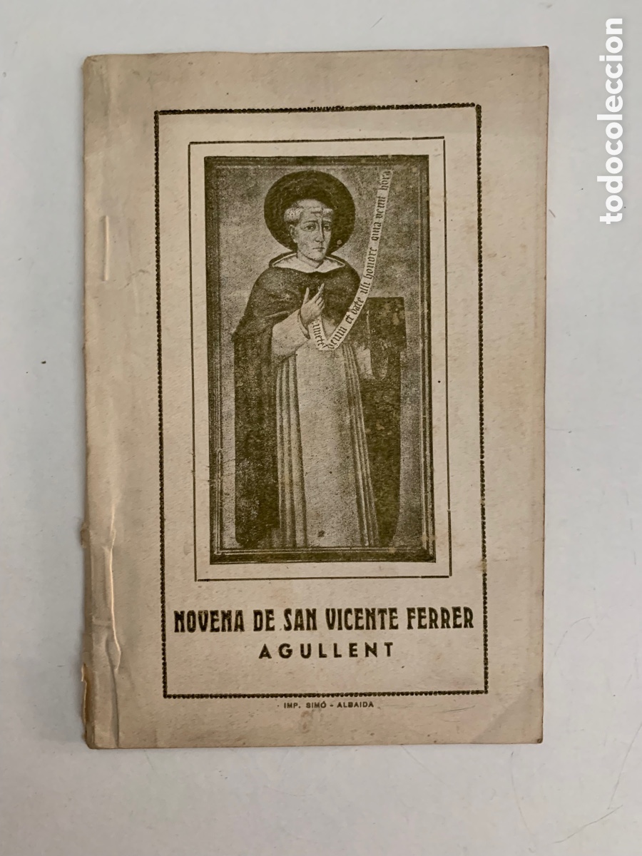 Libros: Novena de San Vicente Ferrer Agullent 1944 - Foto 1