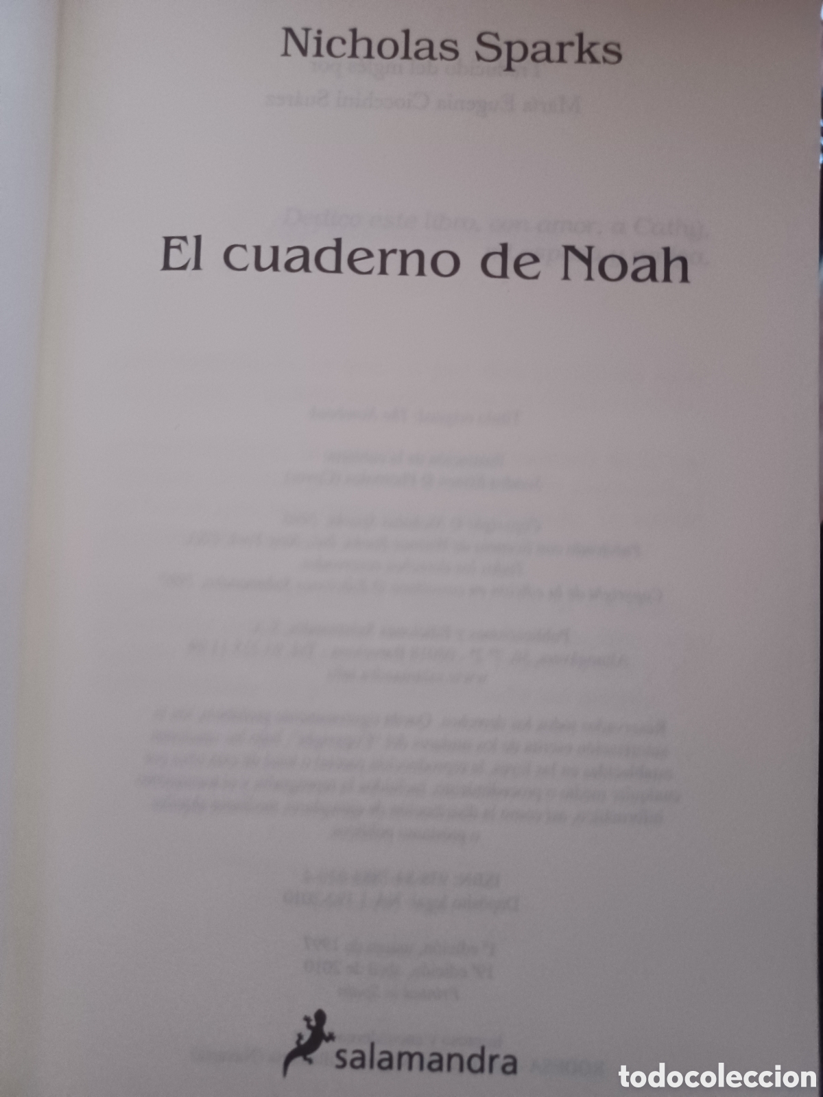 Libros: Barybook 247. El cuaderno de noah Nicholas Sparks salamandra - Foto 2