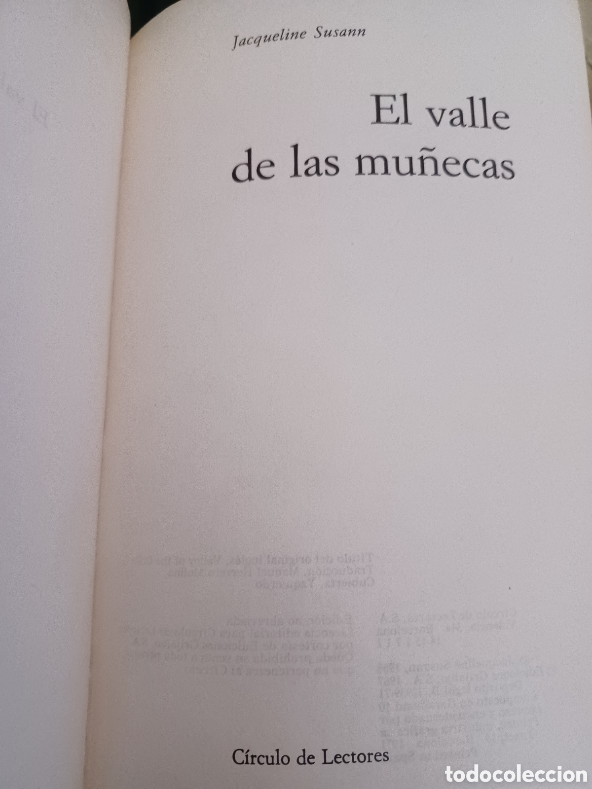 Libros: Barybook 242. . El valle de las mu&ntilde;ecas Jacqueline Susan C&iacute;rculo de Lectores - Foto 2