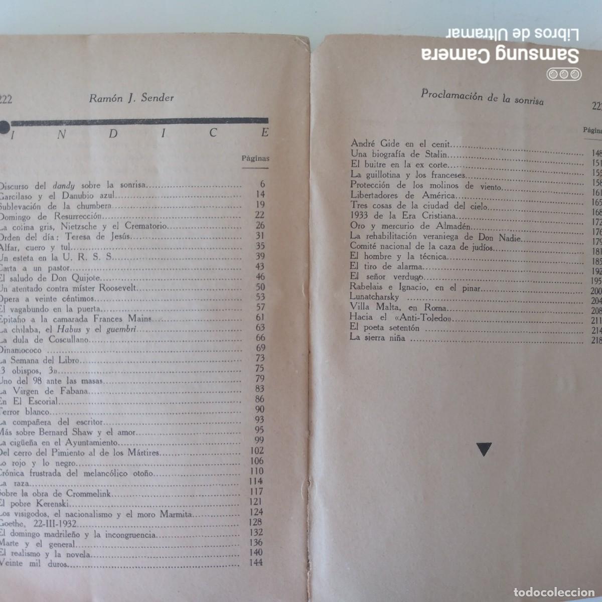 Libros: Proclamaci&oacute;n de la sonrisa. Ensayos. - Sender, Ram&oacute;n Jos&eacute;. - Foto 3