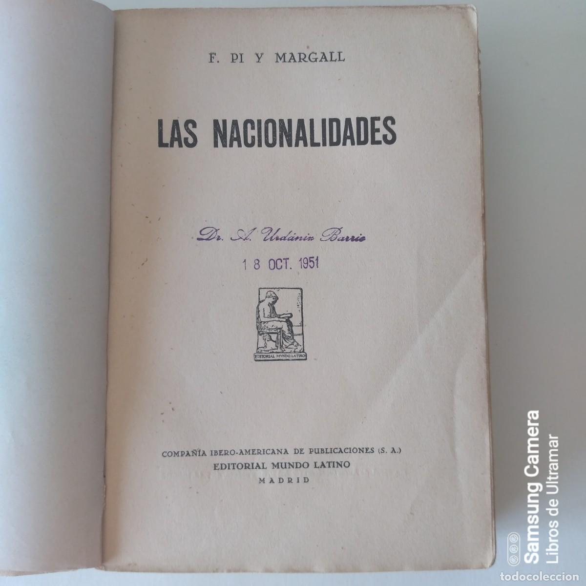 Libros: Las nacionalidades. - PI Y MARGALL, Francisco. - Foto 1