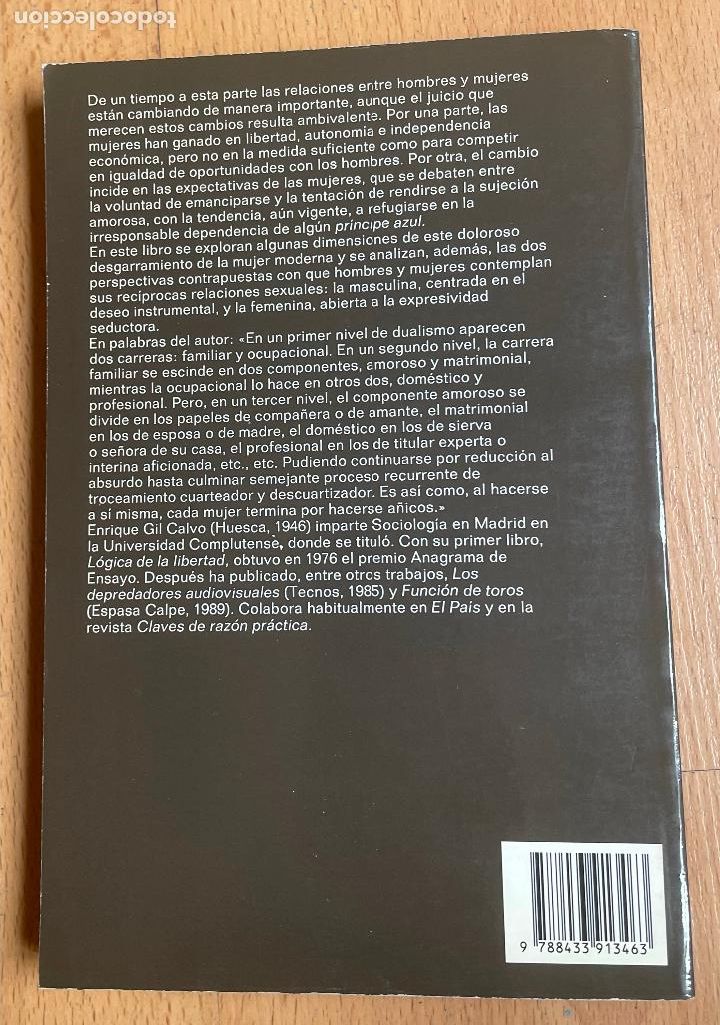 Libros: LA MUJER CUARTEADA, Enrique Gil Calvo. Anagrama - Foto 2