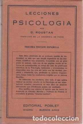 Libros: Lecciones de psicolog&iacute;a - Roustan, D. - Foto 1