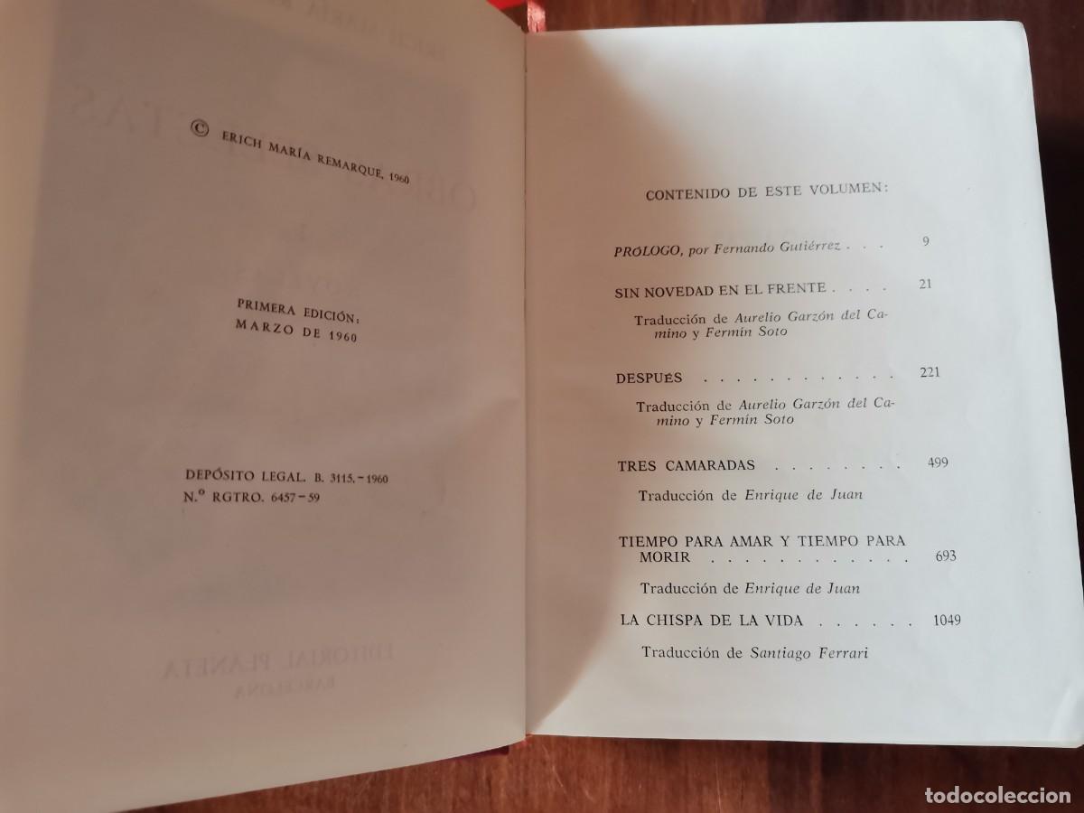 Libros: Obras Selectas (Vol. I) . Remarque, Erich Mar&iacute;a - Foto 3