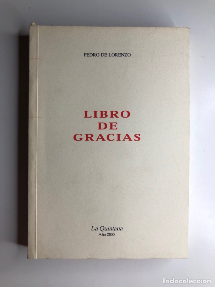 Libros: LIBRO DE GRACIAS. Pedro de Lorenzo. - Foto 1