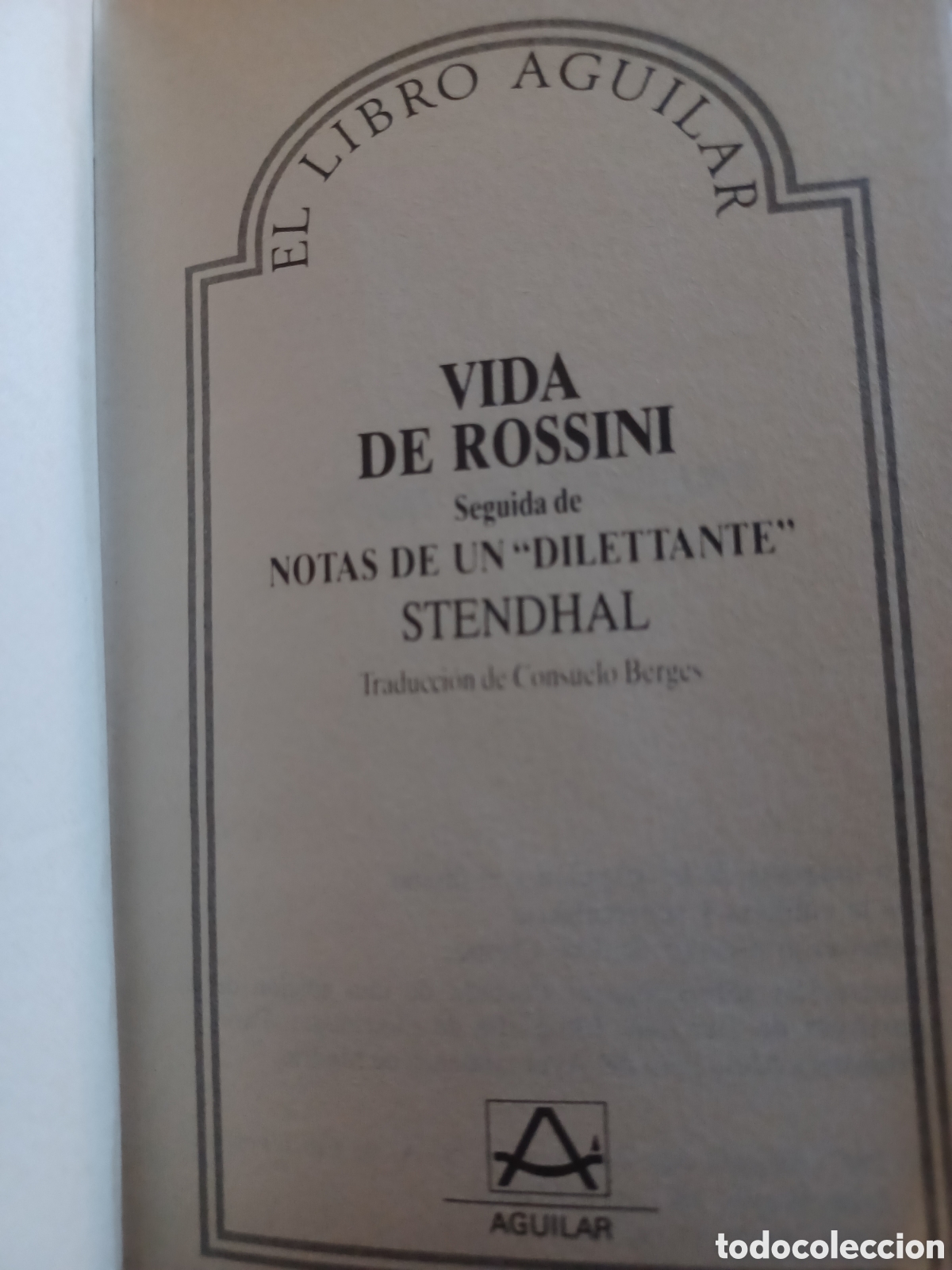 Libros: Barybook 324. . Vida de Rossini Stendhal el libro Aguilar - Foto 2