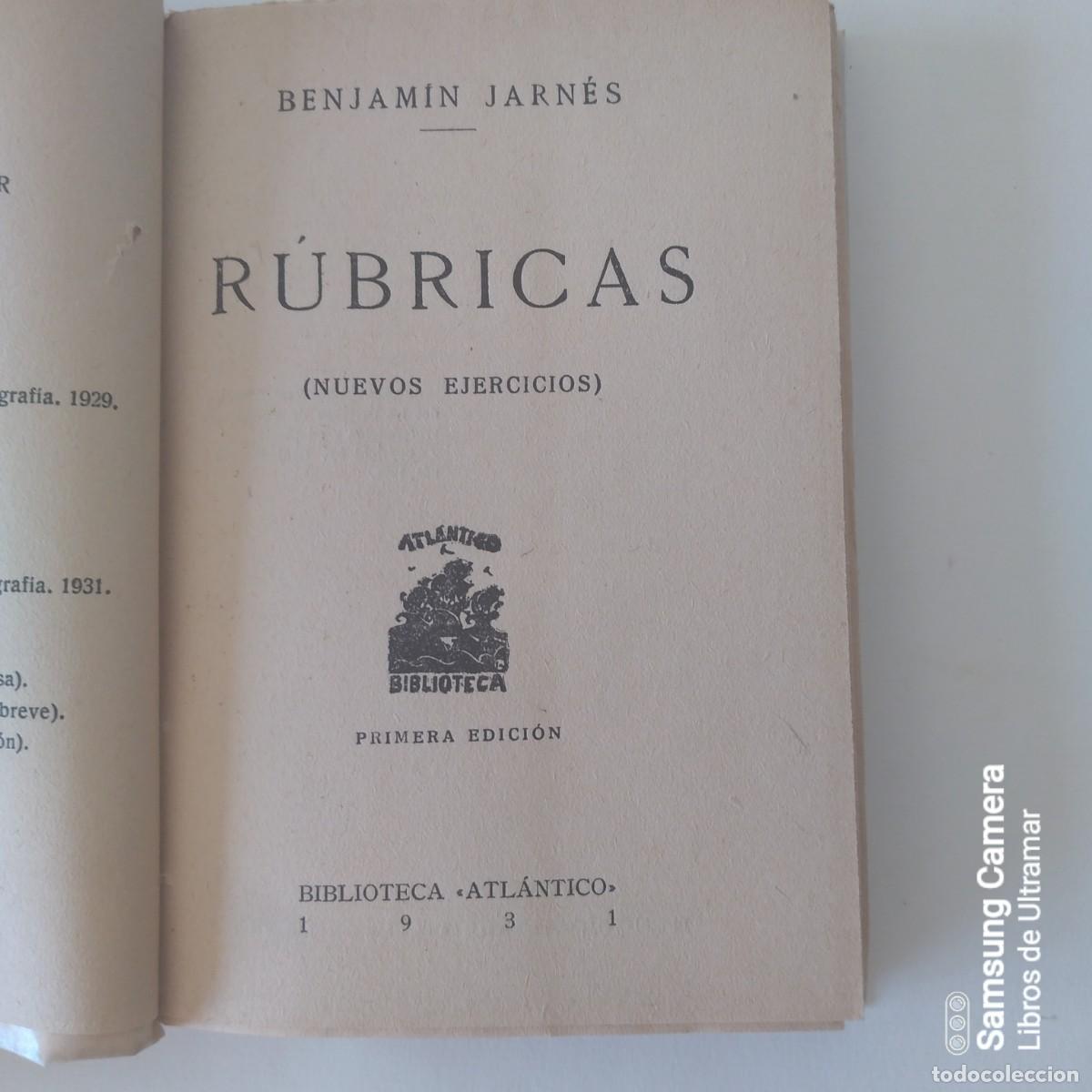 Libros: R&uacute;bricas. (Nuevos ejercicios). - Jarn&eacute;s, Benjam&iacute;n. - Foto 2