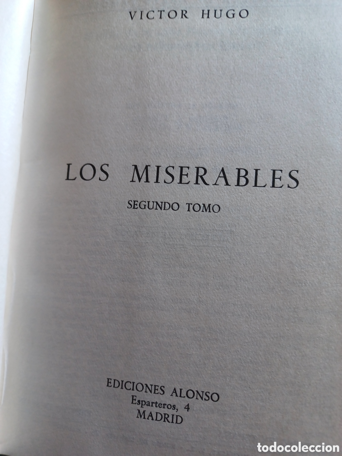 Libros: Barybook 121. . Los miserables V&iacute;ctor Hugo segundo tomo ediciones alonso - Foto 2