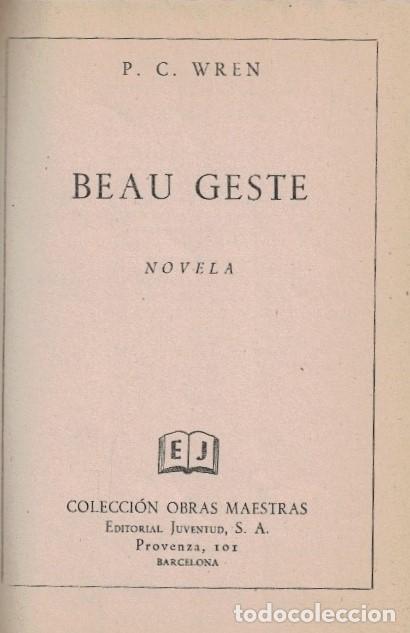 Libros: BEAU GESTE. - Wren. P. C., - Foto 1