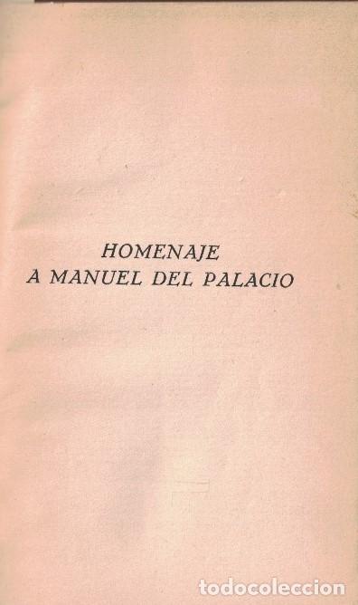 Libros: HOMENAJE A MANUEL DEL PALACIO. - AA.VV. - Foto 1