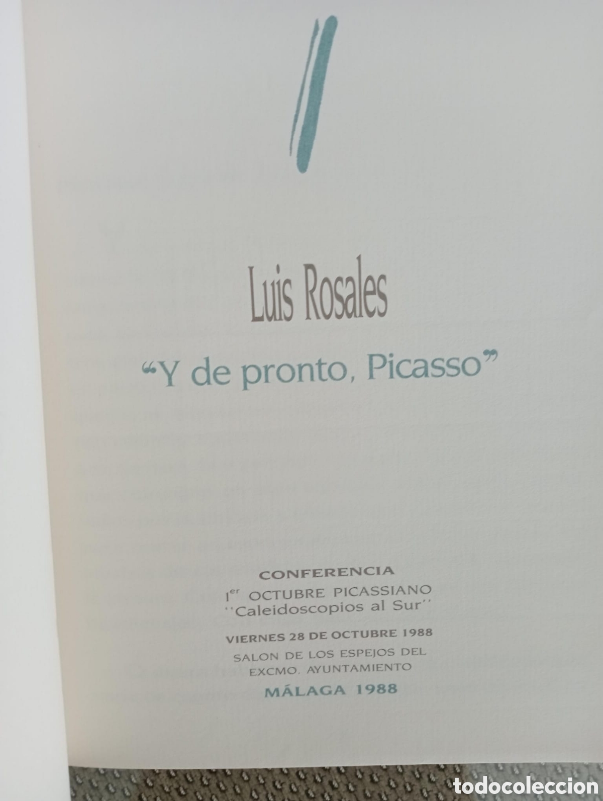 Libros: Y de pronto Picasso / Luis Rosales. - Foto 1
