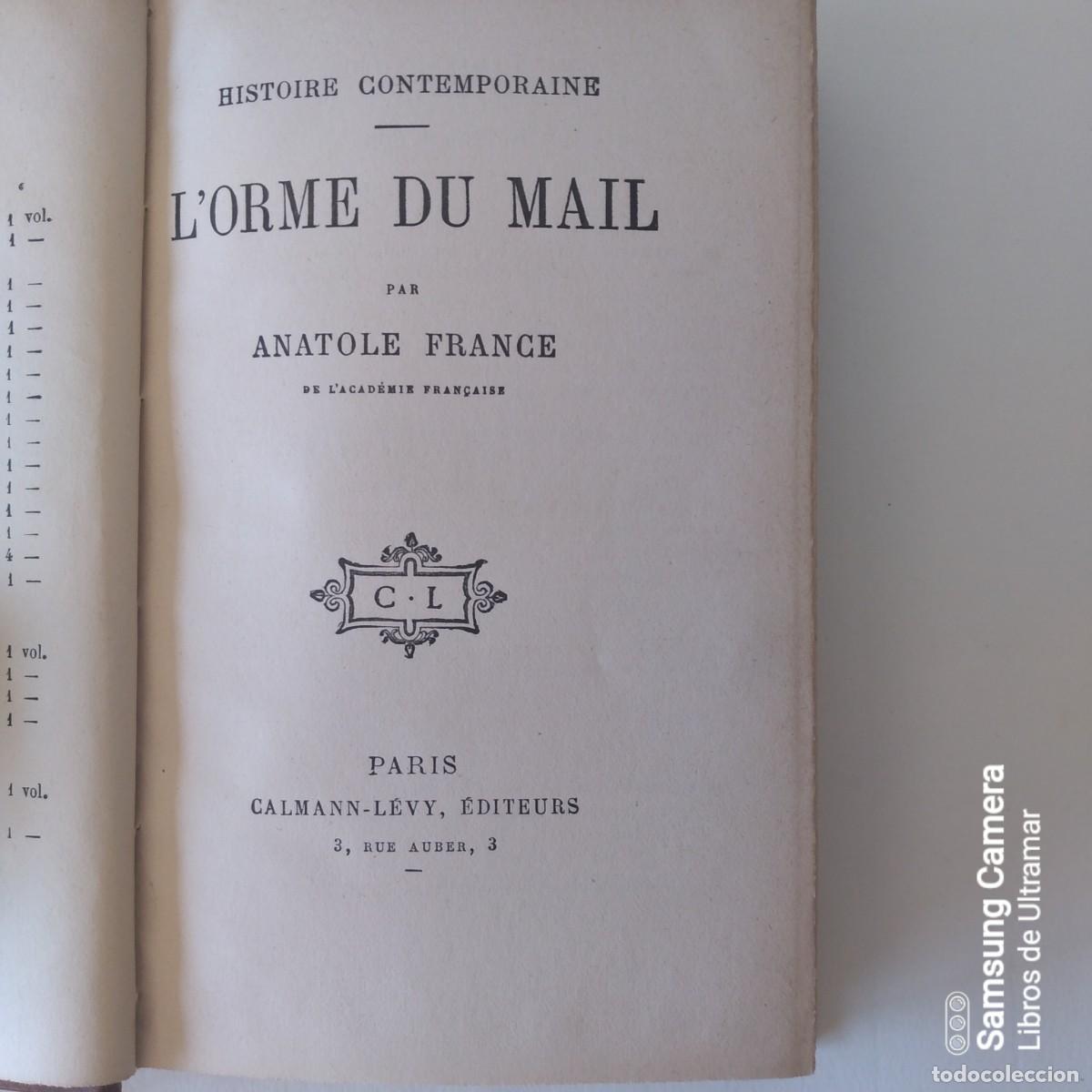 Libros: L&acute;orme du mail. - France, Anatole. - Foto 1
