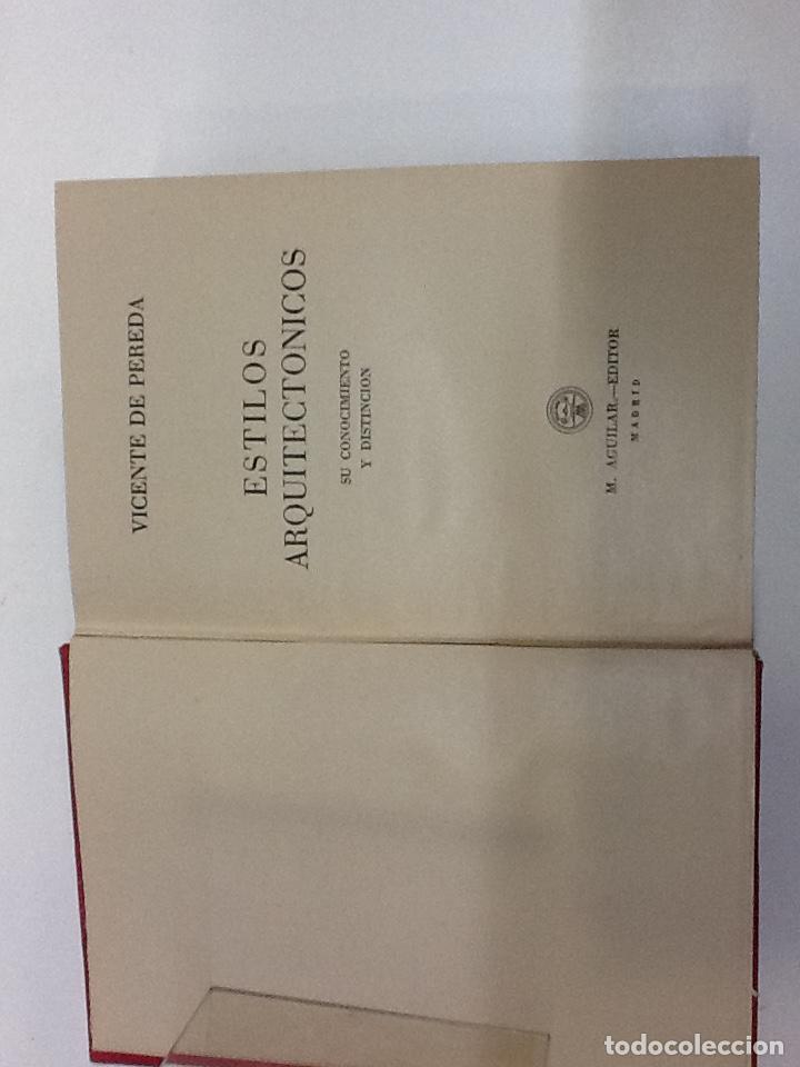 Libros: ESTILOS ARQUITECTONICOS VICENTE DE PEREDA - Foto 1