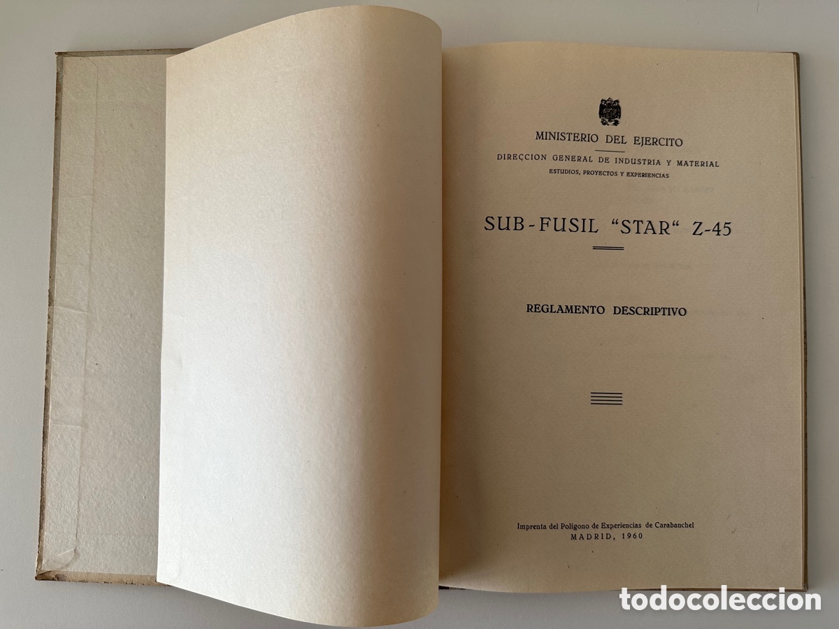 Libros: Libro Sub-Fusil &ldquo;Star&rdquo; Z-45. Ministerio del Ej&eacute;rcito 1953 - Foto 3
