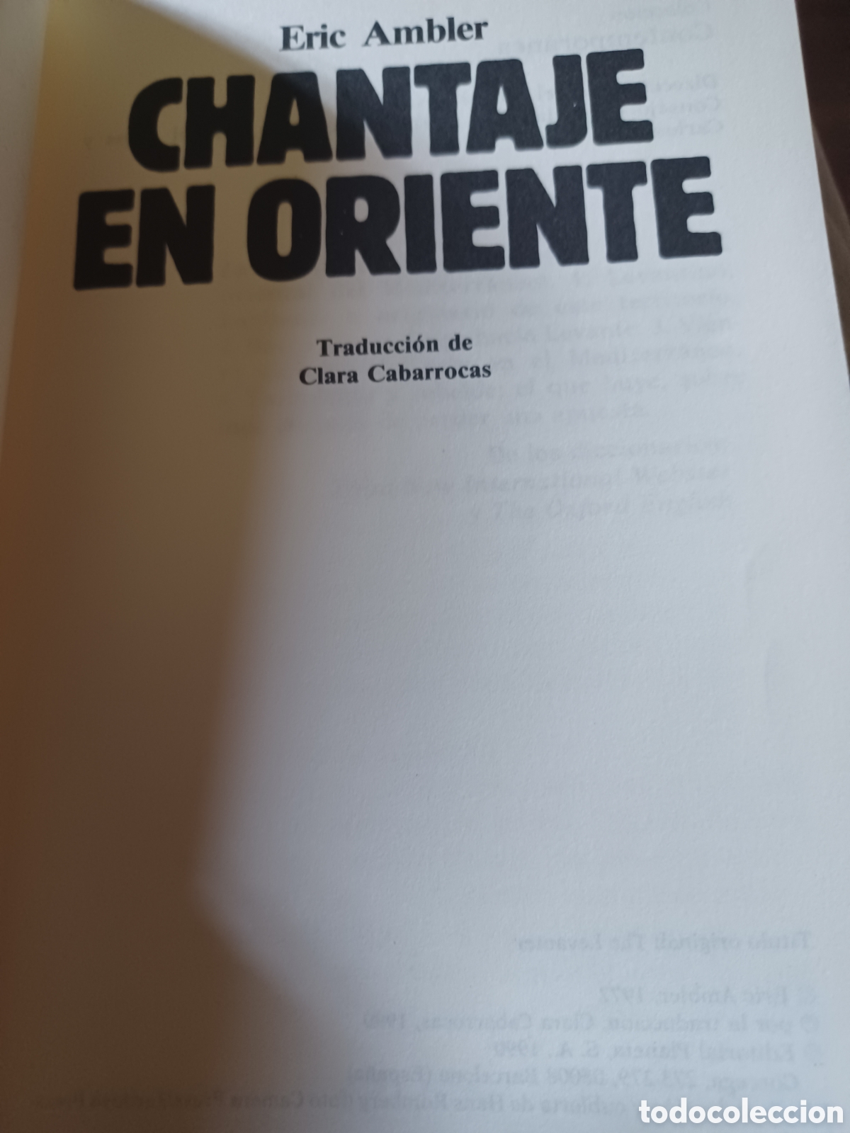 Libros: Barybook 194. Chantaje en Oriente Eric Ambler planeta - Foto 3