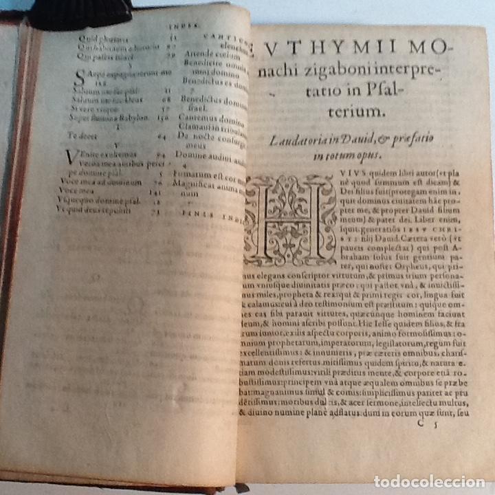 Libros: EUTHYMII MONACHI ZIGABONI COMMENTARII IN OMNES PSALMOS ZIGABENUS EUTIMIO 1573 - Foto 7