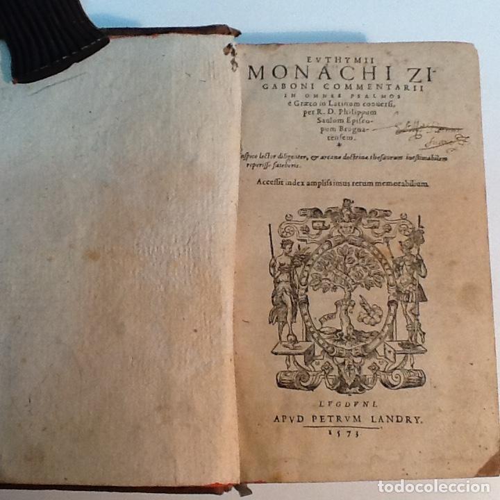 Libros: EUTHYMII MONACHI ZIGABONI COMMENTARII IN OMNES PSALMOS ZIGABENUS EUTIMIO 1573 - Foto 8