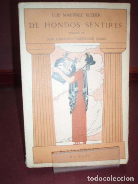 Libros: DE HONDOS SENTIRES MARTINEZ KLEISER LUIS 1915 - Foto 1