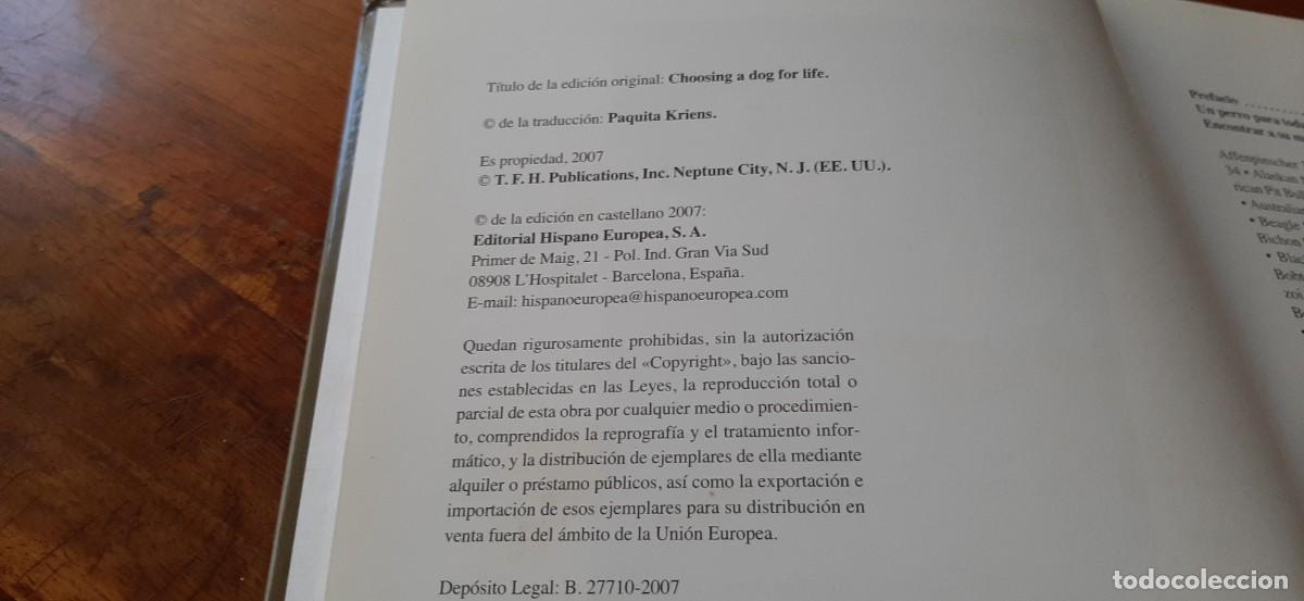 Libros: &iquest;QU&Eacute; PERRO ELEGIR? ANDREW DE PRISCO. HISPANO EURPEA - Foto 6
