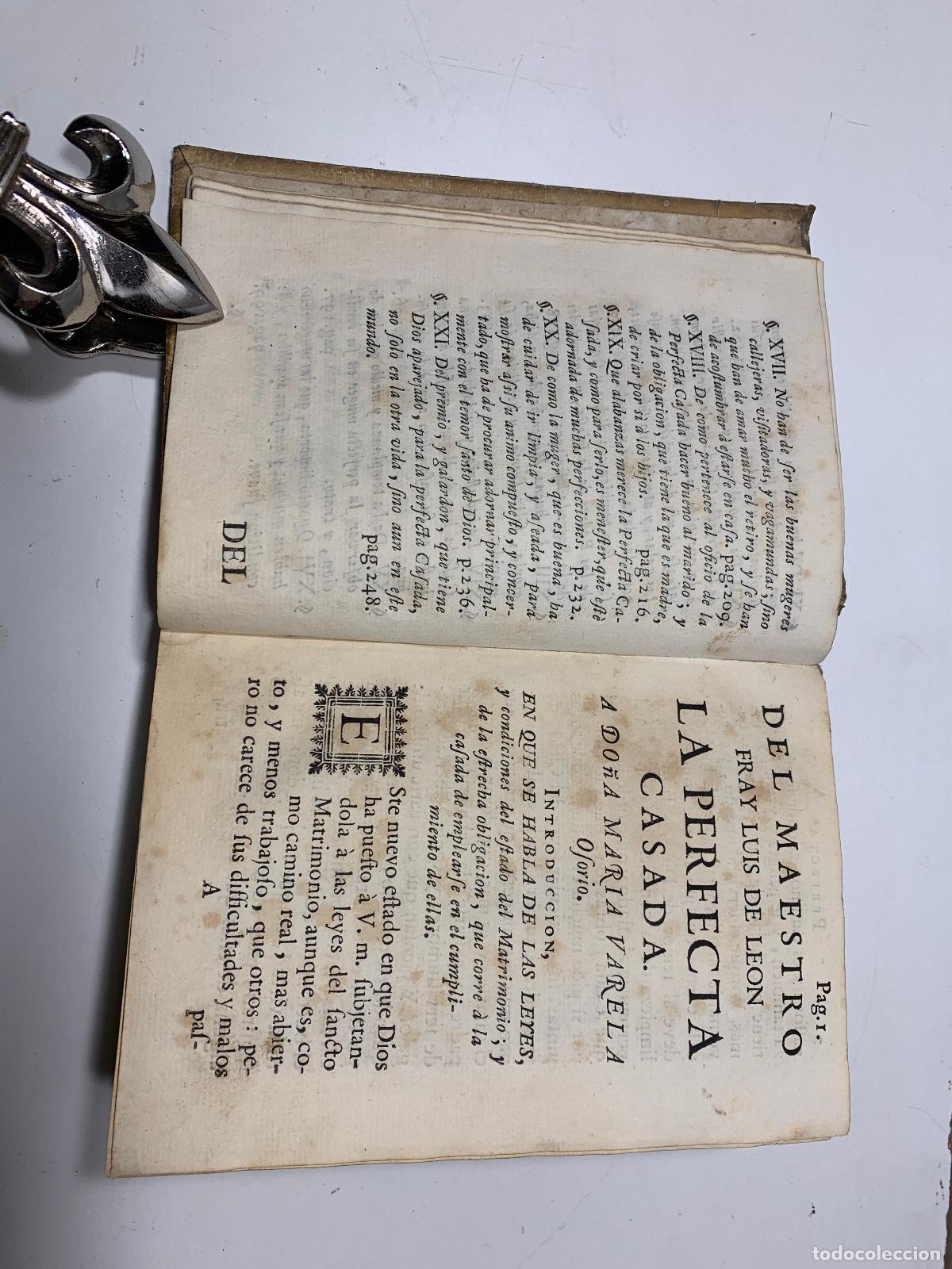 Libros: LA PERFECTA CASADA LEON FRAY LUIS DE 1773 - Foto 5