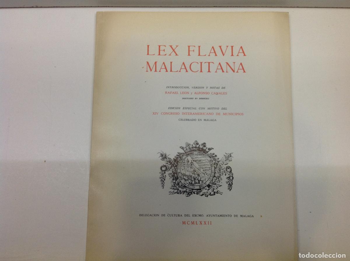 Libros: LEX FLAVIA MALACITANA 1972 - Foto 1