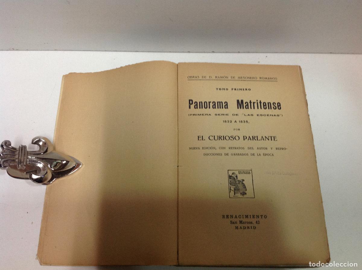 Libros: PANORAMA MATRITENSE MESONERO ROMANOS RAMON DE 1925 - Foto 4