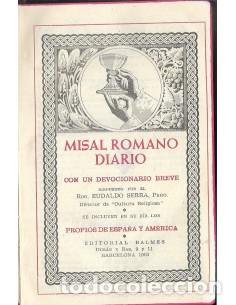 Libros: MISAL ROMANO DIARIO Con un devocionario breve - Serra Pbro.,Rdo.Eudaldo