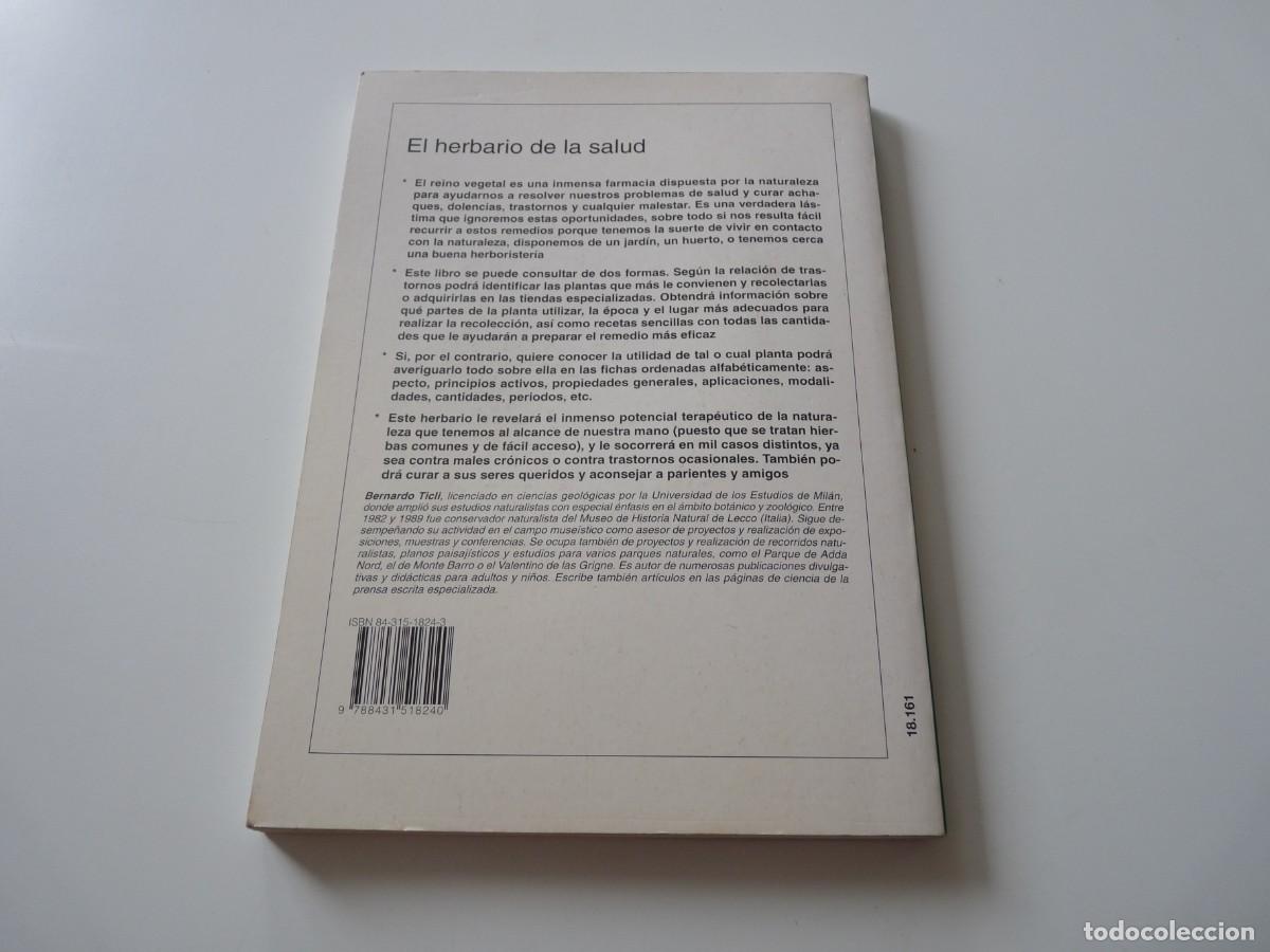 Libros: EL HERBARIO DE LA SALUD. BERNARDO TICLI - Foto 3