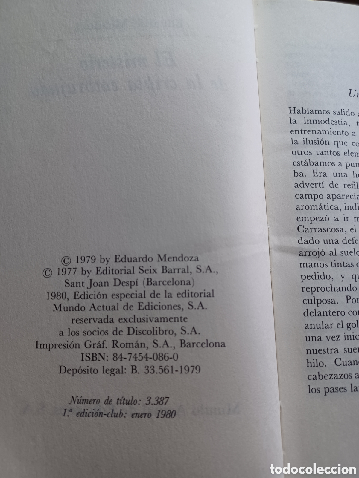 Libros: Barybook C5. . El misterio de la cripta embrujada Eduardo Mendoza mundo actual de ediciones - Foto 3