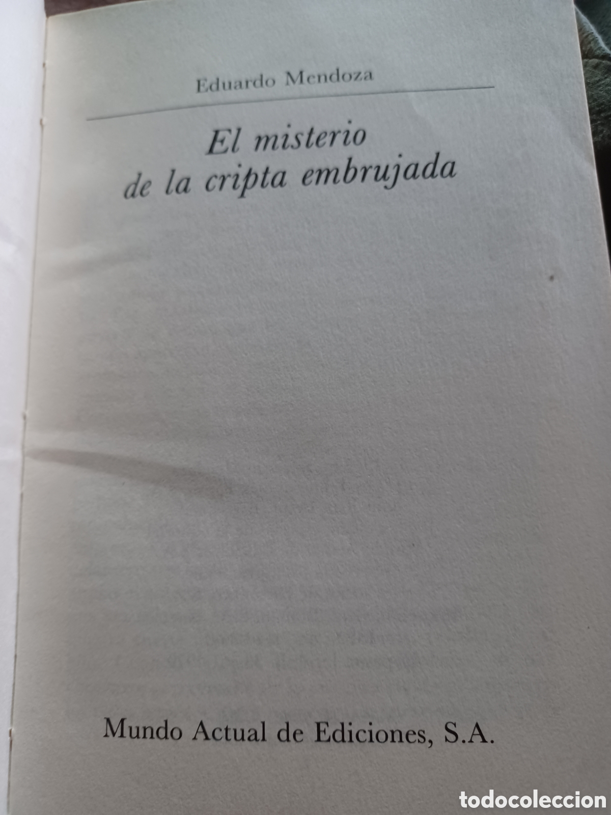 Libros: Barybook C5. . El misterio de la cripta embrujada Eduardo Mendoza mundo actual de ediciones - Foto 1
