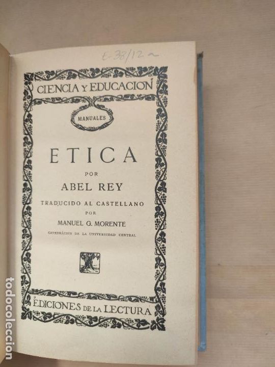 Libros: &Eacute;tica. - &rdquo;REY, Abel&rdquo; - Foto 2