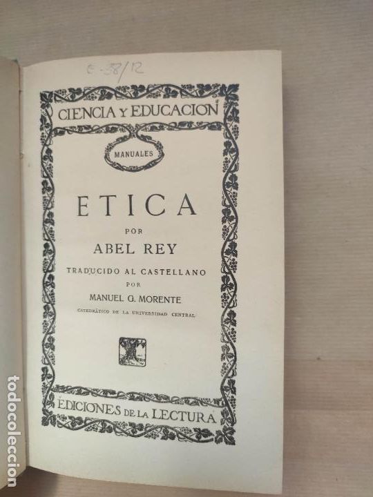 Libros: &Eacute;tica. - &rdquo;REY, Abel&rdquo; - Foto 2