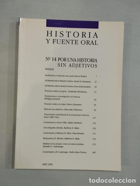 books: Historia y fuente oral N&ordm; 14 Por una historia sin adjetivos