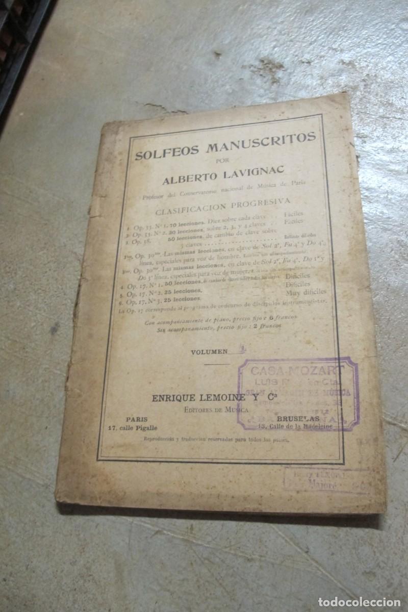 Libros: SOLFEOS MANUSCRITOS ALBERTO LAVIGNAC VOLUMEN 4 - Foto 1